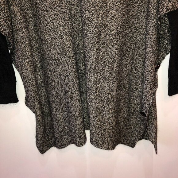 RD Style Women Medium Black Gray Marled Long Sleeve Layer Pullover Sweater Top - Picture 5 of 7